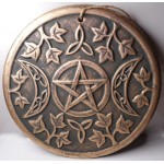 Triple Moon Pentacle Terracotta Plaque