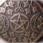 Triple Moon Pentacle Terracotta Plaque