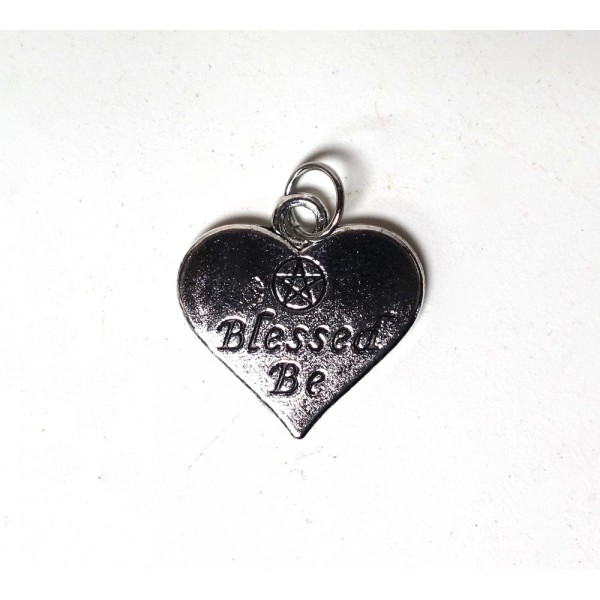 Heart with Blessed Be Pendant