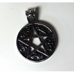 Stainless Steel Decorative Symbol Pentacle Pendant