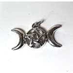 Triple Moon Pentacle Pendant