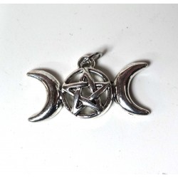 Triple Moon Pentacle Pendant