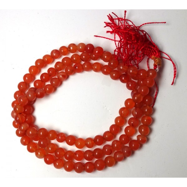 Carnelian Crystal Mala Beads